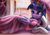 Size: 3600x2550 | Tagged: safe, artist:vanillaghosties, twilight sparkle, alicorn, pony, g4, angry, annoyed, atg 2018, clothes, cosplay, costume, crossover, cute, dress, female, gown, high res, mare, newbie artist training grounds, nintendo, princess, princess costume, princess peach, princess twipeach, solo, super mario bros., twilight sparkle (alicorn), twilight sparkle is not amused, umbrella, unamused, video game