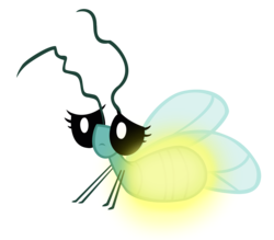 Size: 4000x3500 | Tagged: safe, alternate version, artist:shad0w-galaxy, firefly (insect), insect, g4, power ponies (episode), ambiguous gender, animal, glowing, prone, sad, simple background, solo, transparent background, vector