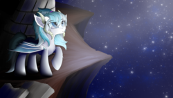 Size: 1920x1080 | Tagged: safe, artist:lunar froxy, oc, oc only, oc:serenity sanguina, pony, female, mare, solo, standing, stars