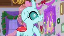 Size: 1280x720 | Tagged: safe, screencap, ocellus, changedling, changeling, g4, the hearth's warming club, cute, diaocelles, female, smiling, solo