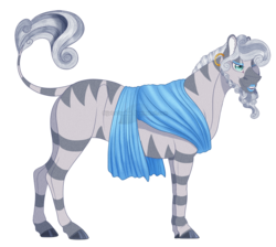 Size: 1136x1020 | Tagged: safe, artist:bijutsuyoukai, oc, oc only, hybrid, zony, beard, clothes, facial hair, female, hoers, interspecies offspring, offspring, parent:star swirl the bearded, parent:zecora, simple background, solo, transparent background
