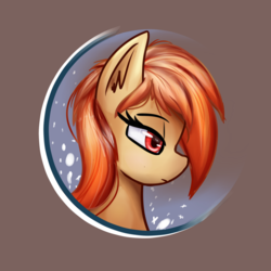 Size: 2400x2400 | Tagged: safe, artist:milkychocoberry, oc, oc only, oc:milky chocoberry, pony, bust, female, high res, mare, portrait, simple background, solo