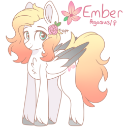 Size: 2048x2048 | Tagged: safe, artist:cinnamontee, oc, oc only, oc:ember (cinnamontee), pegasus, pony, female, high res, mare, reference sheet, simple background, solo, transparent background, two toned wings