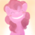 Size: 900x900 | Tagged: safe, artist:ku_rimo, pinkie pie, earth pony, pony, g4, eyes closed, female, mare, simple background, solo