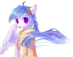 Size: 2100x1650 | Tagged: safe, artist:leafywind, oc, oc only, pegasus, pony, clothes, looking at you, open mouth, simple background, solo, starry eyes, stars, white background, wingding eyes