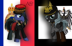 Size: 1400x900 | Tagged: safe, artist:nuclearblizzard, oc, oc only, clothes, duel, france, general, military uniform, pickelhaube, prussia, uniform, war