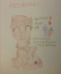 Size: 1820x2210 | Tagged: safe, artist:jerryakira79, oc, oc:red berry, earth pony, pony, traditional art