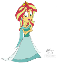 Size: 1701x1869 | Tagged: safe, artist:newportmuse, sunset shimmer, equestria girls, equestria girls specials, g4, my little pony equestria girls: better together, my little pony equestria girls: forgotten friendship, clothes, dress, female, looking down, signature, simple background, solo, transparent background