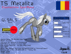 Size: 2048x1556 | Tagged: safe, artist:wvdr220dr, oc, oc:metalita, pony, robot, robot pony, futuristic, imfomaz os, romania