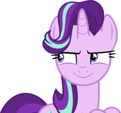 Size: 9586x8975 | Tagged: safe, artist:famousmari5, starlight glimmer, pony, unicorn, a matter of principals, g4, absurd resolution, cunning, female, lidded eyes, simple background, sinister smile, smiling, solo, transparent background, vector