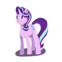 Size: 1600x1600 | Tagged: safe, artist:agmarts, starlight glimmer, pony, unicorn, g4, female, horn, mare, simple background, smiling, solo, white background
