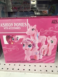 Size: 4032x3024 | Tagged: safe, skywishes, alicorn, earth pony, pegasus, pony, bootleg, fashion ponies, photo, pink, toy