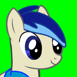 Size: 400x400 | Tagged: safe, artist:treforce, oc, oc only, oc:treforce, animated, blinking, looking at you, smiling