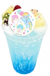 Size: 300x450 | Tagged: safe, rainbow dash, g4, collaboration, drink, food, ice cream, ice cream float, little twin stars, sanrio, sanrio characters collabs