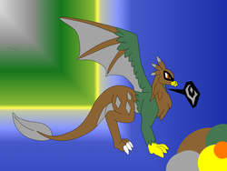 Size: 2560x1920 | Tagged: safe, artist:pd123sonic, oc, oc only, oc:boris, dragon, dragriff, griffon, hybrid, abstract background, reference sheet, solo, spread wings, wings