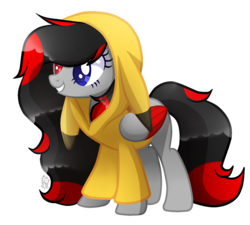 Size: 1573x1413 | Tagged: safe, artist:sugaryicecreammlp, oc, oc only, pegasus, pony, clothes, colored pupils, female, heterochromia, hoodie, mare, pikachu hoodie, simple background, solo, transparent background