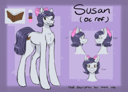 Size: 4031x2924 | Tagged: safe, artist:ggchristian, oc, oc only, oc:susan, earth pony, pony, female, mare, reference sheet, solo