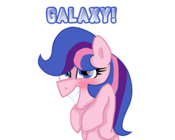Size: 2500x2000 | Tagged: safe, artist:sodadoodle, oc, oc only, oc:galaxy guard, pegasus, pony, kindverse, blushing, female, high res, hooves, mare, offspring, parent:flash sentry, parent:twilight sparkle, parents:flashlight, simple background, smiling, solo, transparent background