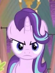 Size: 720x958 | Tagged: safe, screencap, spike, starlight glimmer, pony, unicorn, a matter of principals, g4, >:c, angry, cropped, cute, female, frown, glimmerbetes, madorable, mare, offscreen character, solo focus, starlight glimmer is not amused, unamused