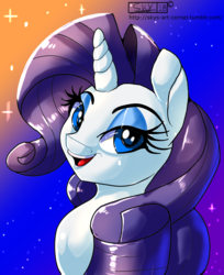 Size: 3500x4299 | Tagged: safe, artist:skyart301, rarity, pony, unicorn, g4, bedroom eyes, bust, female, looking at you, open mouth, solo