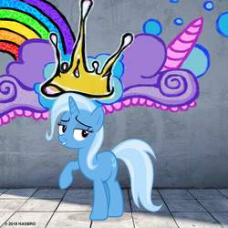 Size: 2048x2048 | Tagged: safe, trixie, pony, unicorn, g4, official, female, graffiti, high res, solo, street art