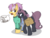 Size: 2000x1500 | Tagged: safe, artist:binkyt11, derpibooru exclusive, oc, oc only, oc:belladonna lamia, oc:primadonna, pony, unicorn, abuse, atg 2018, child abuse, female, mare, mother and daughter, newbie artist training grounds, sad, story included