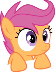 Size: 870x1121 | Tagged: safe, artist:augustthehedgehog, scootaloo, pony, g4, stare master, .svg available, cute, cutealoo, female, fourth wall, simple background, solo, transparent background, vector