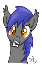 Size: 351x541 | Tagged: safe, artist:dijhojee, oc, oc only, bat pony, pony, female, heart, looking at you, mare, simple background, solo, transparent background