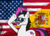 Size: 2195x1561 | Tagged: safe, artist:dijhojee, oc, oc only, oc:deon adamson, pony, unicorn, american flag, flag, glasses, rainbow dash salutes, salute, solo, spain, united states