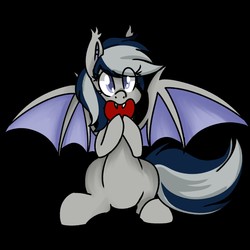 Size: 1280x1280 | Tagged: safe, artist:klayoh, oc, oc only, oc:daturea eventide, bat pony, pony, black background, female, heart, looking at you, mare, simple background, solo