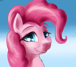 Size: 3300x2900 | Tagged: safe, artist:dukevonkessel, pinkie pie, earth pony, pony, g4, bust, female, high res, mare, portrait, smiling, solo