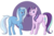 Size: 1280x832 | Tagged: safe, artist:rue-willings, starlight glimmer, trixie, pony, unicorn, g4, :p, duo, female, mare, silly, simple background, tongue out, transparent background