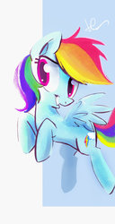 Size: 1024x1999 | Tagged: safe, artist:juneduck21, rainbow dash, pony, g4, female, flying, solo