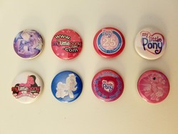 Size: 1280x960 | Tagged: safe, pinkie pie (g3), g3, badge, button, my little pony logo, toy fair