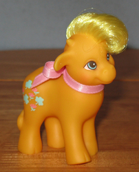 Size: 445x550 | Tagged: safe, baby leafy, g1, calf, irl, photo, pony friends, toy