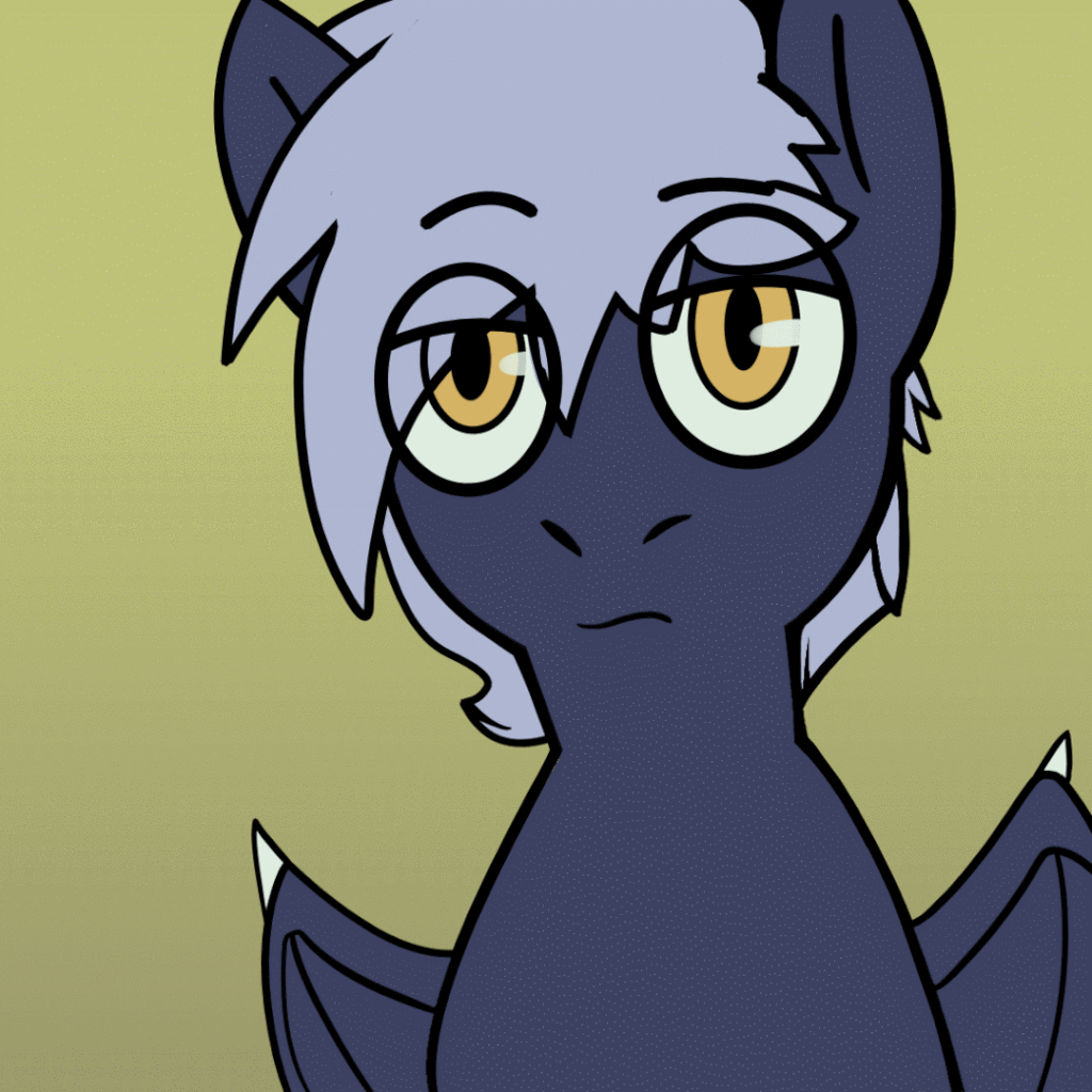 1821615 Animated Artista1tar Bat Pony Card Dark Blue Body