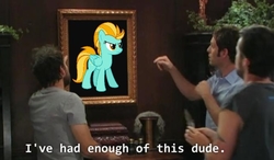 Size: 684x400 | Tagged: safe, lightning dust, g4, abuse, background pony strikes again, downvote bait, drama, dustabuse, i've had enough of this dude, lightning dust drama, meme, op is a duck, op is trying to start shit, op is trying to start shit so badly that it's kinda funny, op isn't even trying anymore, wrong gender