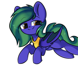Size: 2000x2000 | Tagged: safe, artist:thieftea, oc, oc only, bat pony, pony, bat pony oc, bat wings, choker, commission, digital art, green hair, green mane, green tail, high res, male, prone, simple background, smiling, solo, stallion, transparent background, ych result