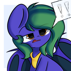 Size: 2000x2000 | Tagged: safe, artist:thieftea, oc, oc only, bat pony, pony, bat pony oc, bat wings, choker, commission, digital art, eye clipping through hair, green hair, green mane, green tail, high res, male, simple background, solo, stallion, transparent background, ych result