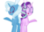 Size: 1024x731 | Tagged: safe, artist:shootingstarthepony, starlight glimmer, trixie, g4, female, lesbian, ship:startrix, shipping, simple background, transparent background