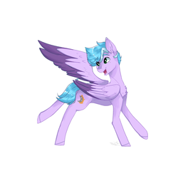 Size: 800x800 | Tagged: safe, artist:harmonyskish, oc, oc only, oc:moonflare, pegasus, pony, male, rule 63, simple background, solo, stallion, two toned wings, white background