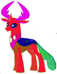 Size: 720x935 | Tagged: safe, edit, edited screencap, screencap, thorax, changedling, changeling, g4, to where and back again, antlers, background removed, firealpaca, king thorax, male, poland, polax, polonized, simple background, solo, transparent background