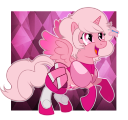 Size: 920x869 | Tagged: safe, artist:sirgalahadbw, alicorn, butterfly, gem (race), gem pony, pony, crossover, diamond, female, gem, mare, pink, pink diamond, pink diamond (steven universe), ponified, simple background, solo, spoilers for another series, steven universe, transparent background