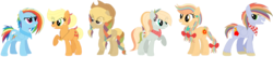 Size: 1024x216 | Tagged: safe, artist:xhalesx, applejack, rainbow dash, g4, family, female, lesbian, magical lesbian spawn, offspring, parent:applejack, parent:rainbow dash, parents:appledash, ship:appledash, shipping, simple background, transparent background