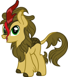 Size: 3172x3609 | Tagged: safe, artist:vector-brony, oc, oc only, kirin, g4, sounds of silence, high res, kirin-ified, male, open mouth, quadrupedal, simple background, solo, species swap, transparent background