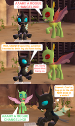 Size: 1920x3240 | Tagged: safe, artist:red4567, oc, oc only, changedling, changeling, 3d, book, comic, source filmmaker