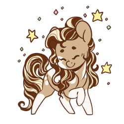 Size: 500x500 | Tagged: safe, artist:yuyusunshine, oc, oc only, oc:radiant valor, earth pony, pony, animated, coat markings, cute, female, frame by frame, gif, mare, simple background, socks (coat markings), solo, squigglevision, stars, transparent background