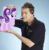 Size: 487x500 | Tagged: safe, artist:zacatron94, edit, starlight glimmer, human, pony, g4, female, holding a pony, irl, irl human, male, meme, photo, pun, shamwow, vince offer, visual pun, wow! glimmer