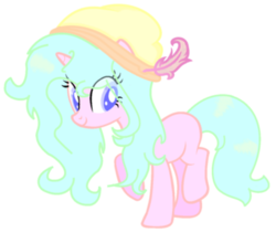 Size: 400x338 | Tagged: safe, artist:crystalponyart7669, oc, oc only, oc:sugar woods, earth pony, pony, beanie, female, hat, mare, simple background, solo, transparent background