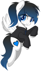 Size: 1041x1809 | Tagged: safe, artist:unichan, oc, oc only, oc:ice energy, pegasus, pony, base used, clothes, hoodie, looking at you, male, simple background, solo, stallion, transparent background, trap, ych result